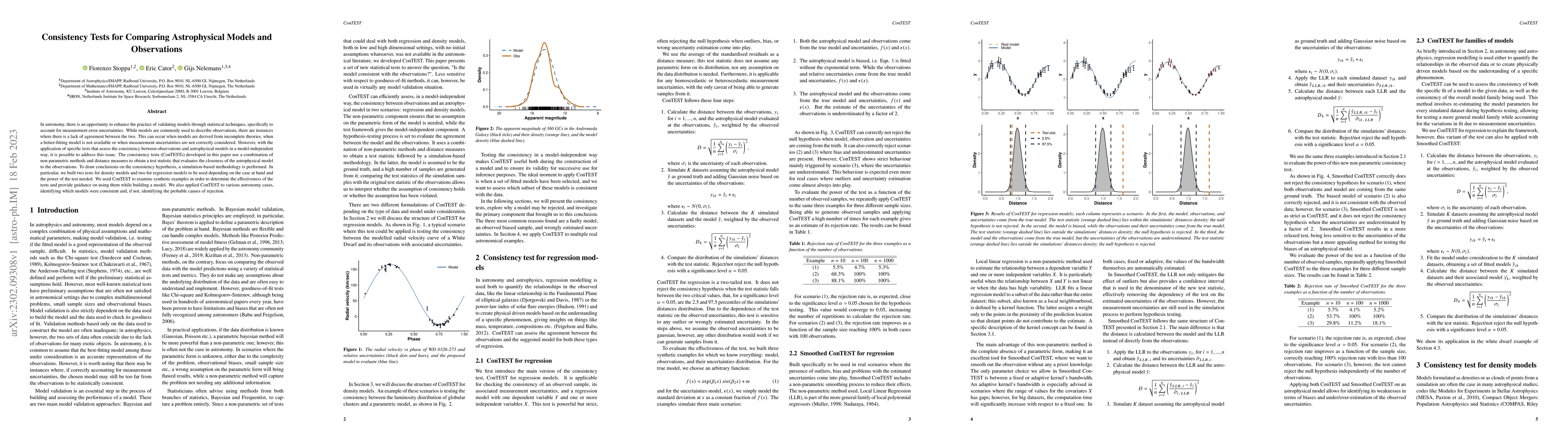 Thumbnail for Consistency Tests for Comparing Astrophysical Models and Observations