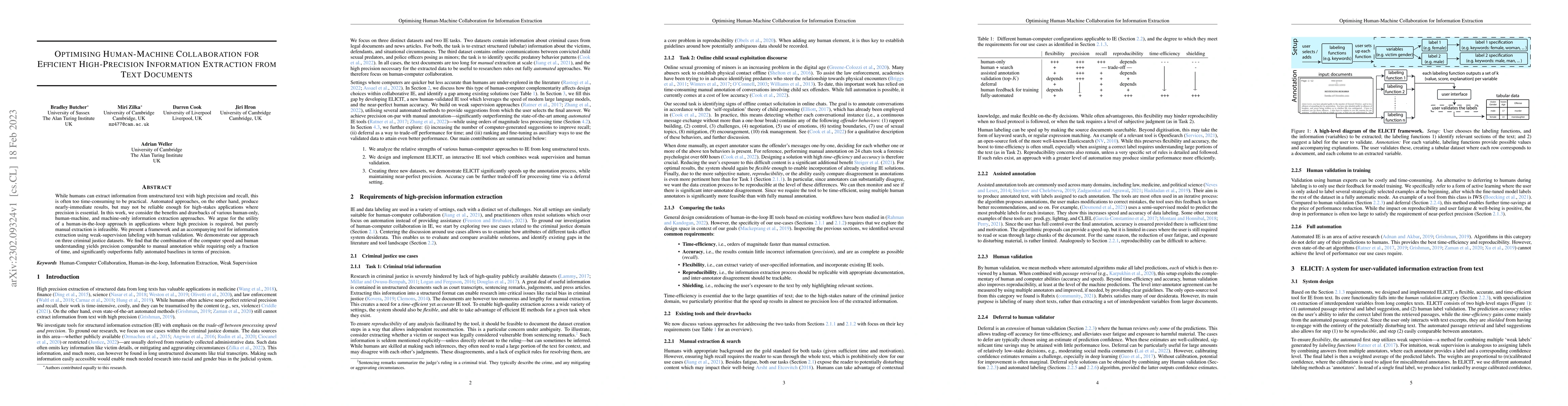 Thumbnail for Optimising Human-Machine Collaboration for Efficient High-Precision
  Information Extraction from Text Documents