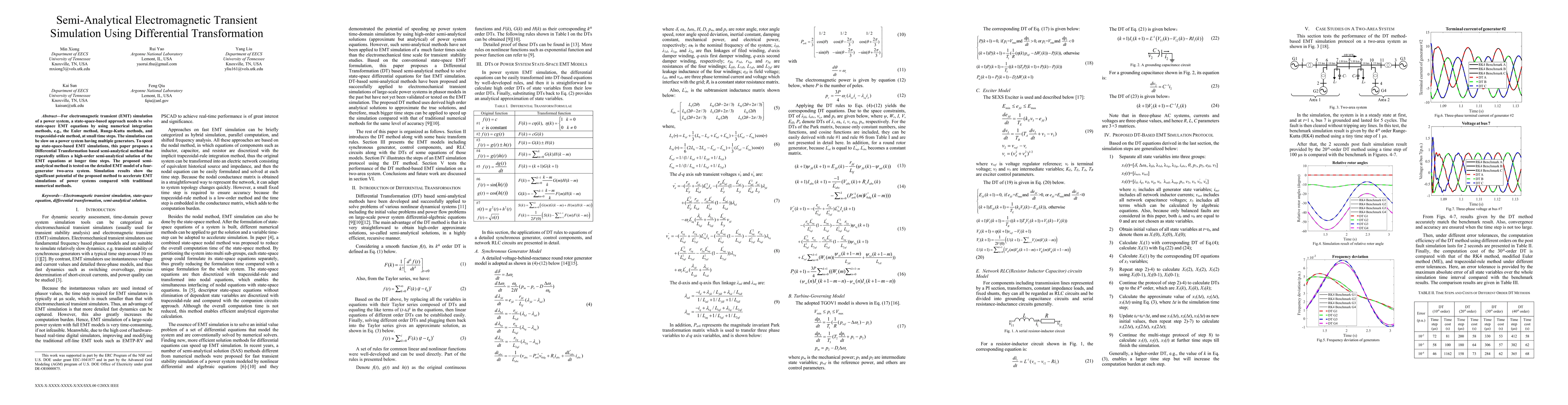 Thumbnail for Semi-Analytical Electromagnetic Transient Simulation Using Differential
  Transformation
