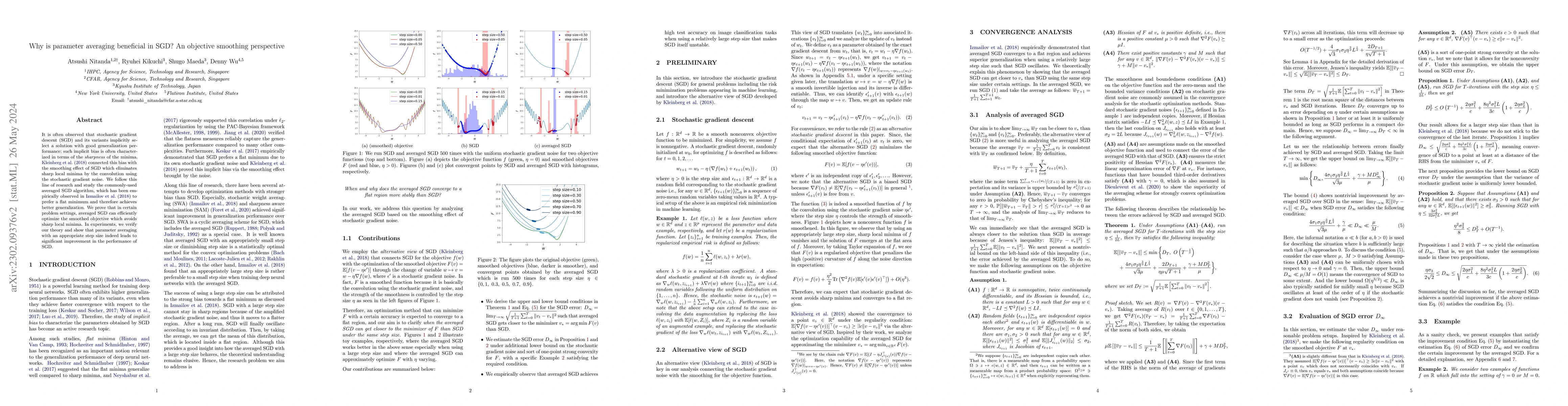 Thumbnail for Why is parameter averaging beneficial in SGD? An objective smoothing
  perspective