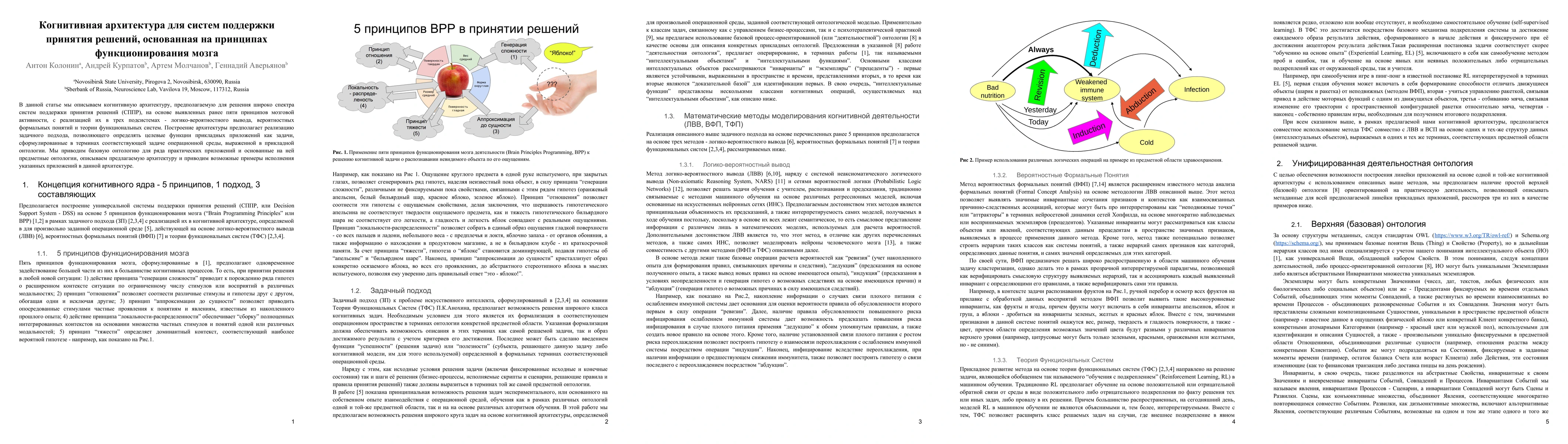 Thumbnail for Cognitive Architecture for Decision-Making Based on Brain Principles
  Programming (in Russian)
