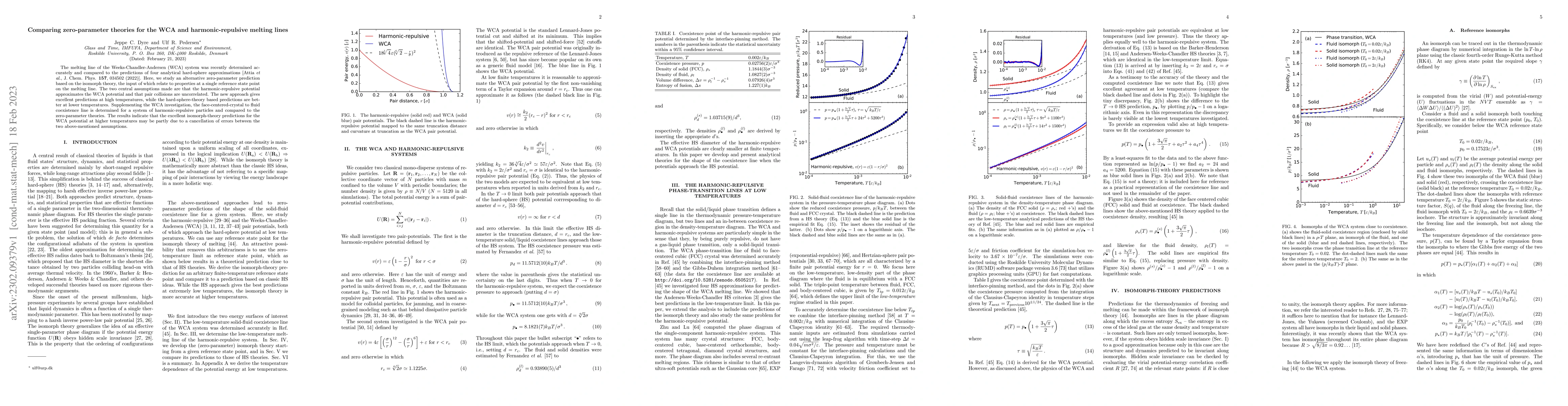Thumbnail for Comparing zero-parameter theories for the WCA and harmonic-repulsive
  melting lines