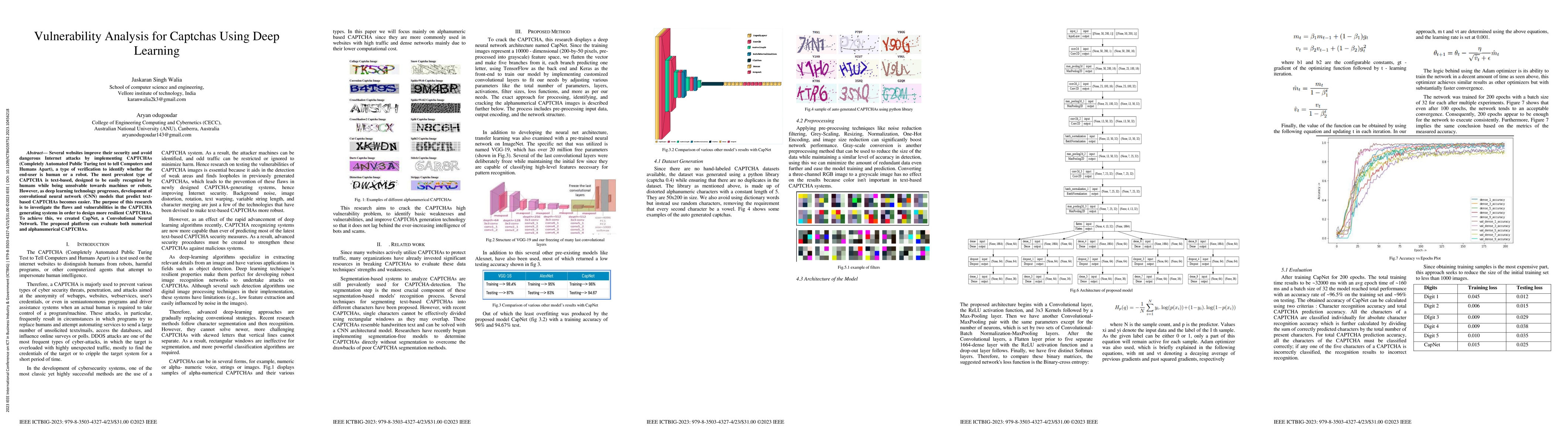 Thumbnail for Vulnerability analysis of captcha using Deep learning