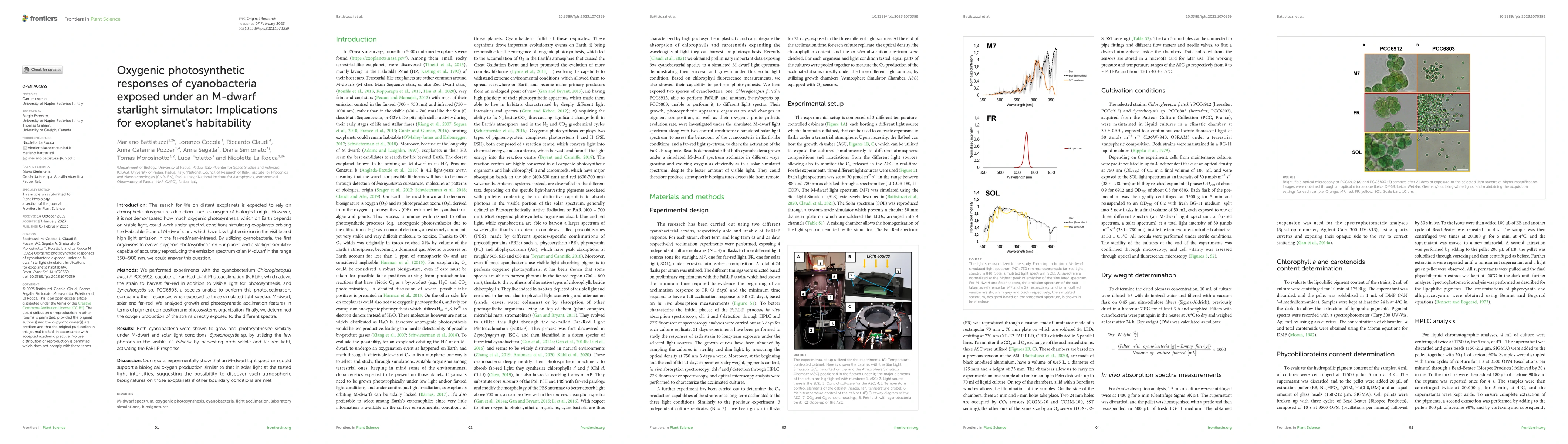 Thumbnail for Oxygenic photosynthetic responses of cyanobacteria exposed under an
  M-dwarf starlight simulator: Implications for exoplanet's habitability