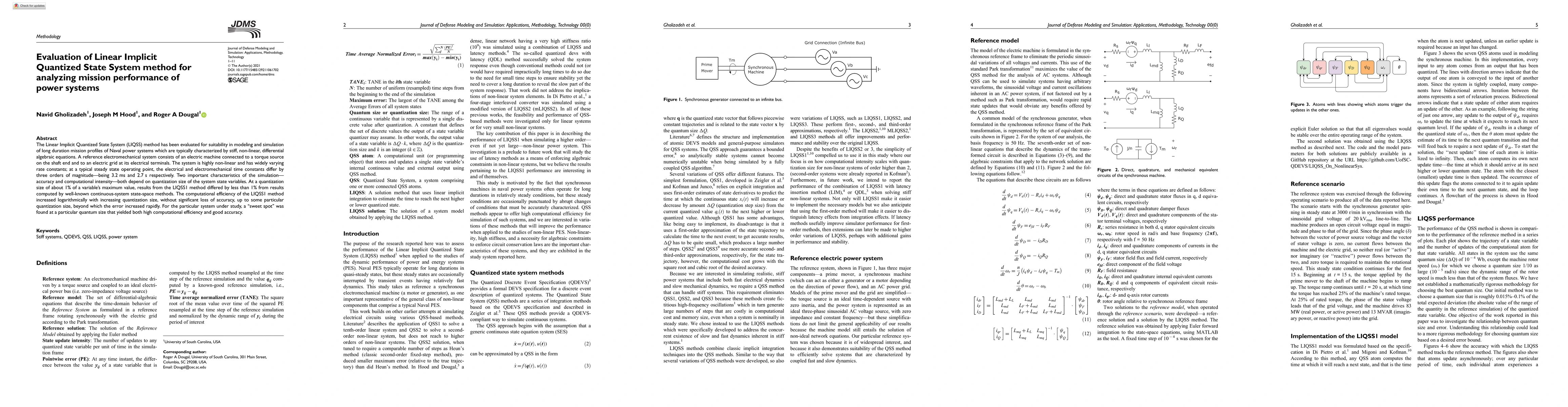 Thumbnail for Evaluation of Linear Implicit Quantized State System method for
  analyzing mission performance of power systems