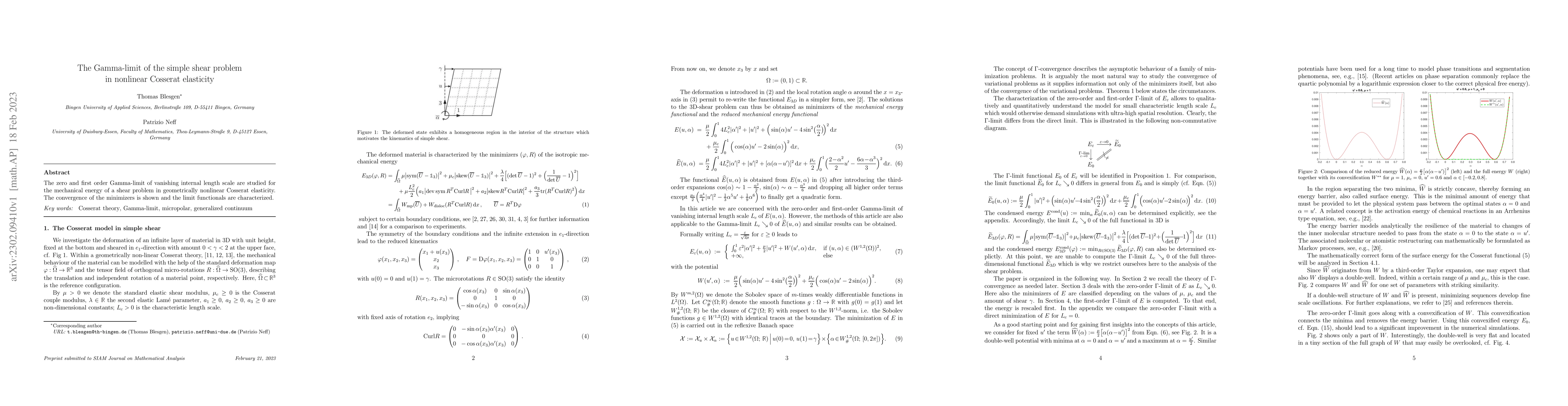 Thumbnail for The Gamma limit of the simple shear problem in nonlinear Cosserat
  elasticity