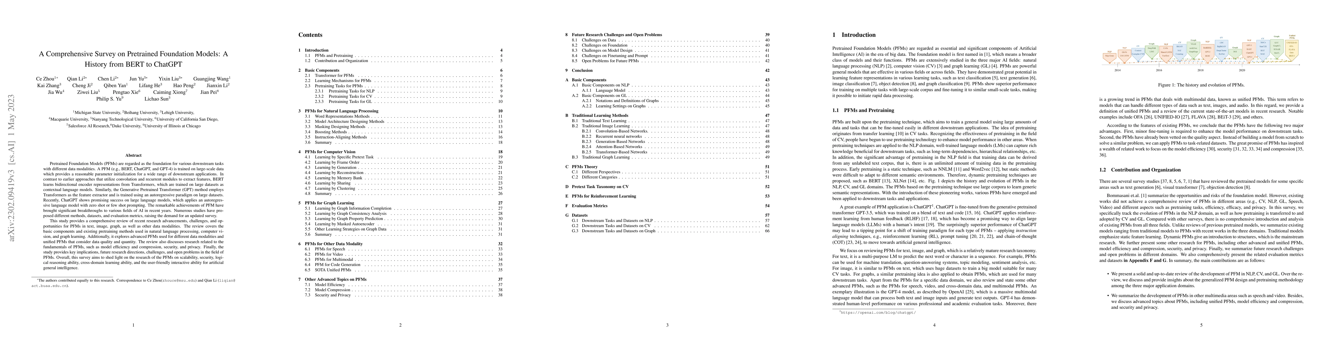 Thumbnail for A Comprehensive Survey on Pretrained Foundation Models: A History from
  BERT to ChatGPT