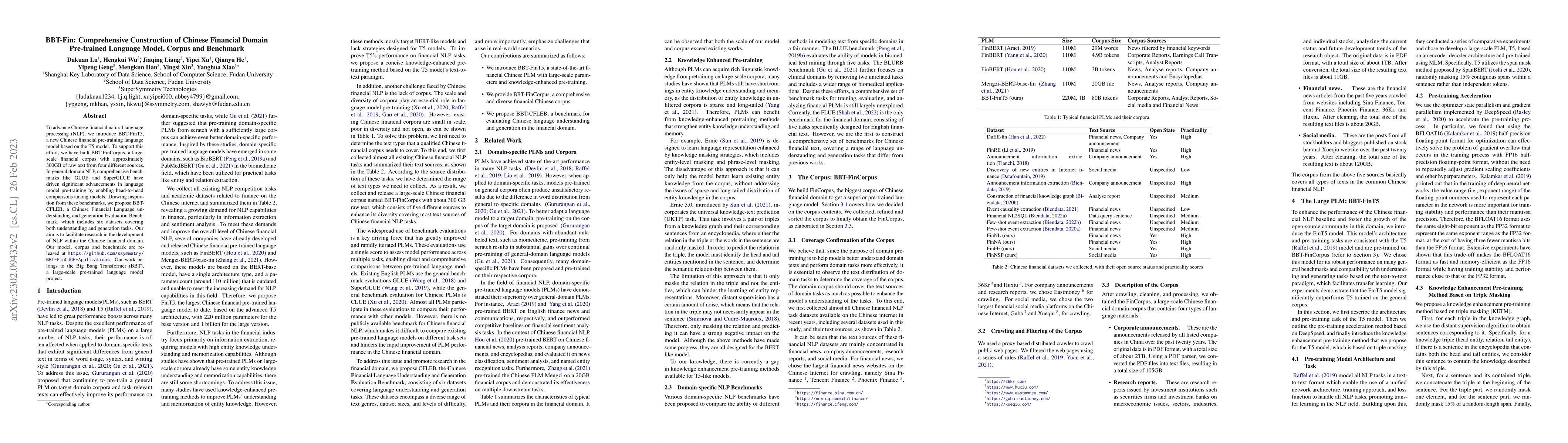 Thumbnail for BBT-Fin: Comprehensive Construction of Chinese Financial Domain
  Pre-trained Language Model, Corpus and Benchmark