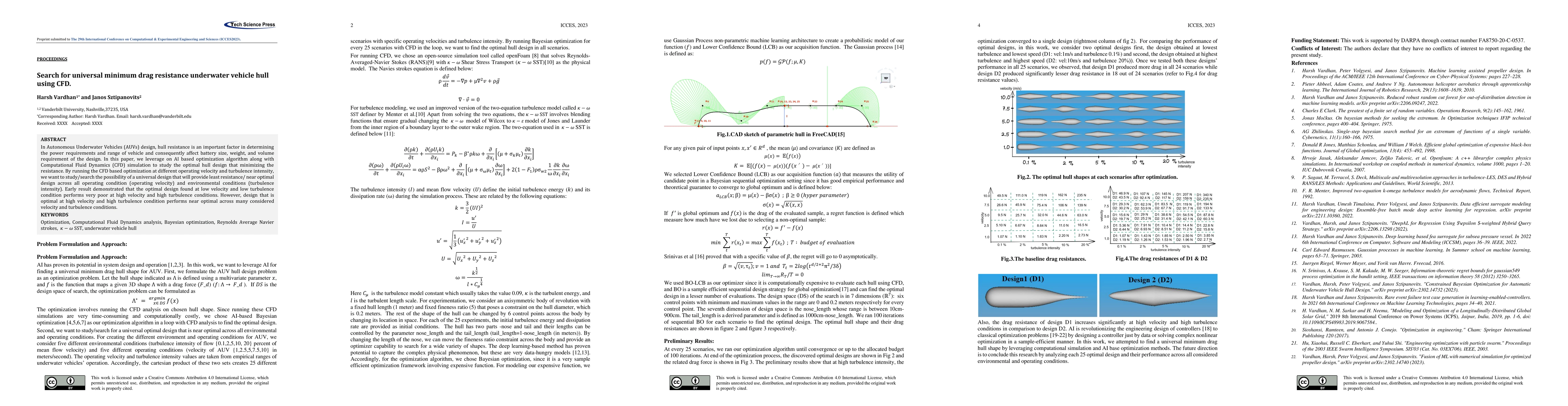 Thumbnail for Search for universal minimum drag resistance underwater vehicle hull
  using CFD
