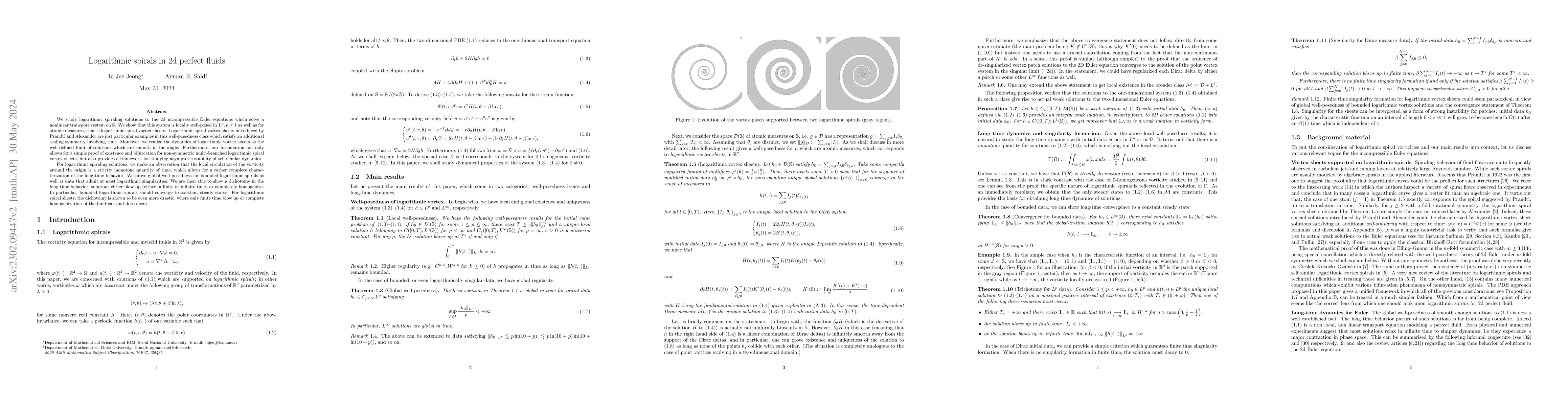 Thumbnail for Logarithmic spirals in 2d perfect fluids