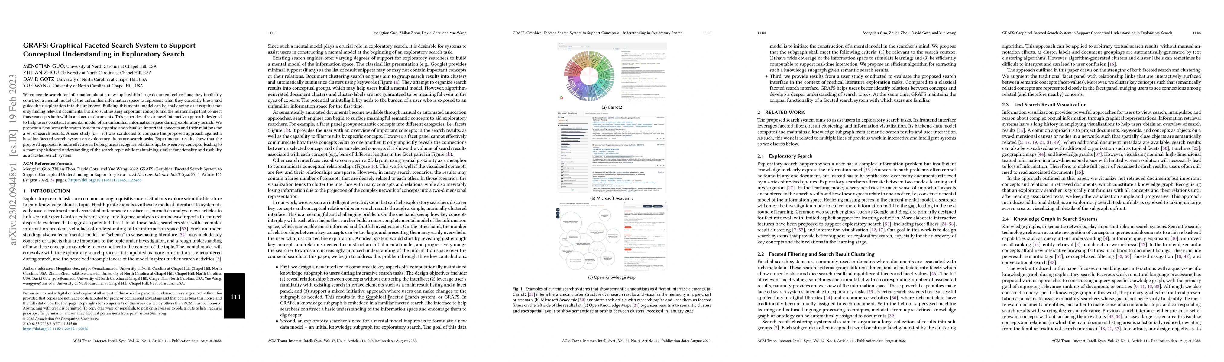 Thumbnail for GRAFS: Graphical Faceted Search System to Support Conceptual
  Understanding in Exploratory Search