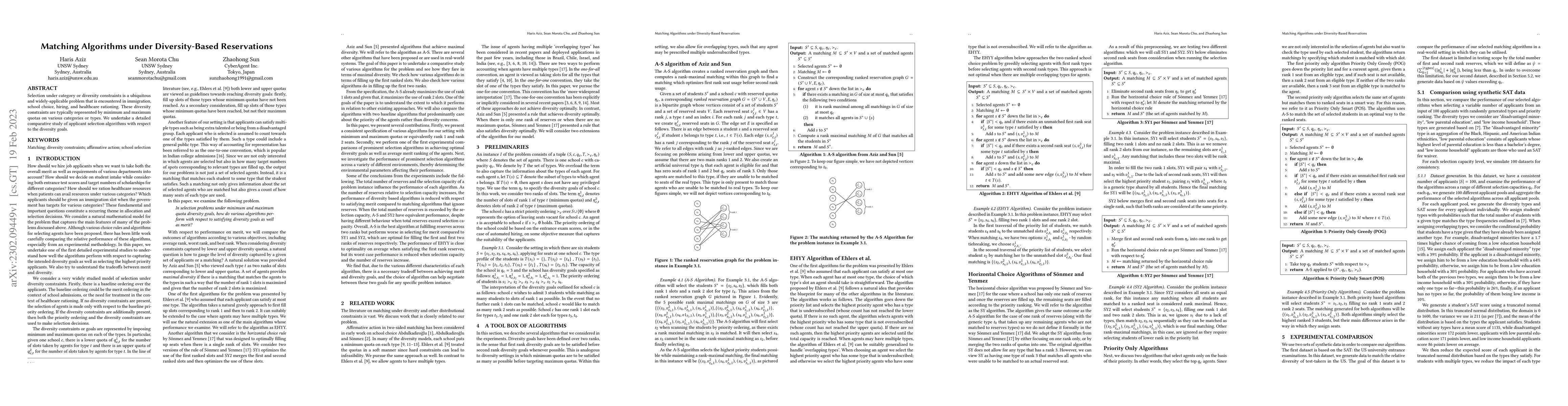 Thumbnail for Matching Algorithms under Diversity-Based Reservations