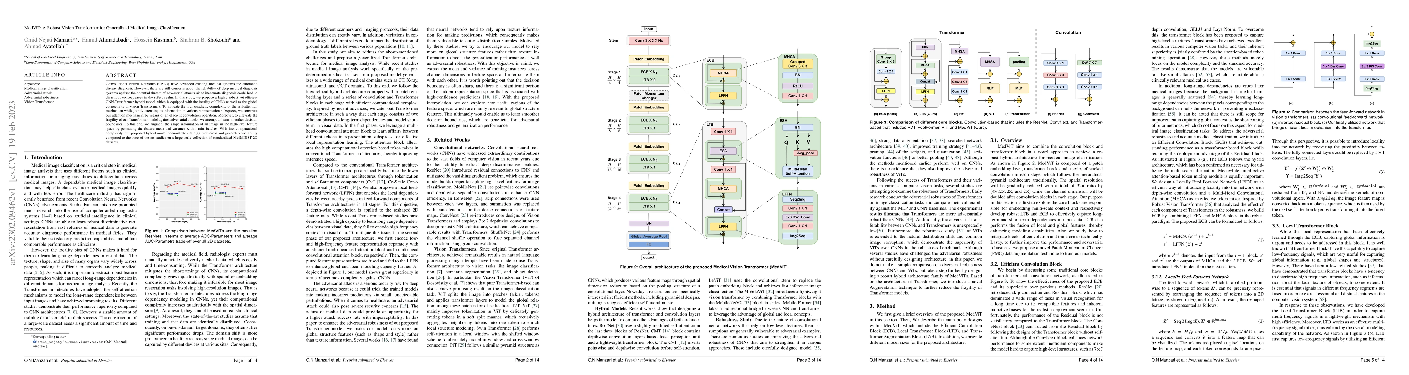 Thumbnail for MedViT: A Robust Vision Transformer for Generalized Medical Image
  Classification
