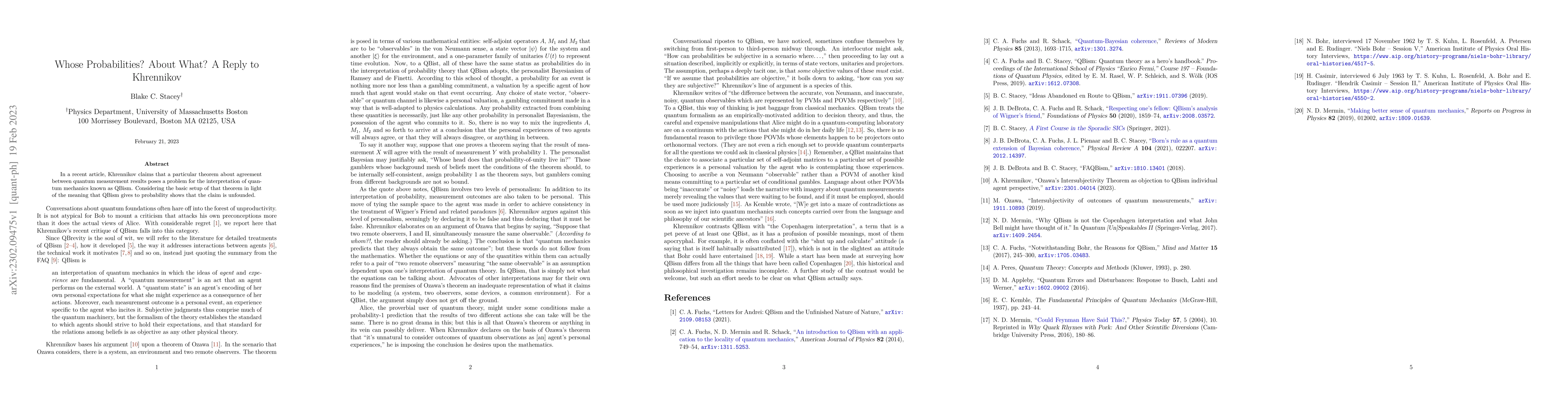 Thumbnail for Whose Probabilities? About What? A Reply to Khrennikov