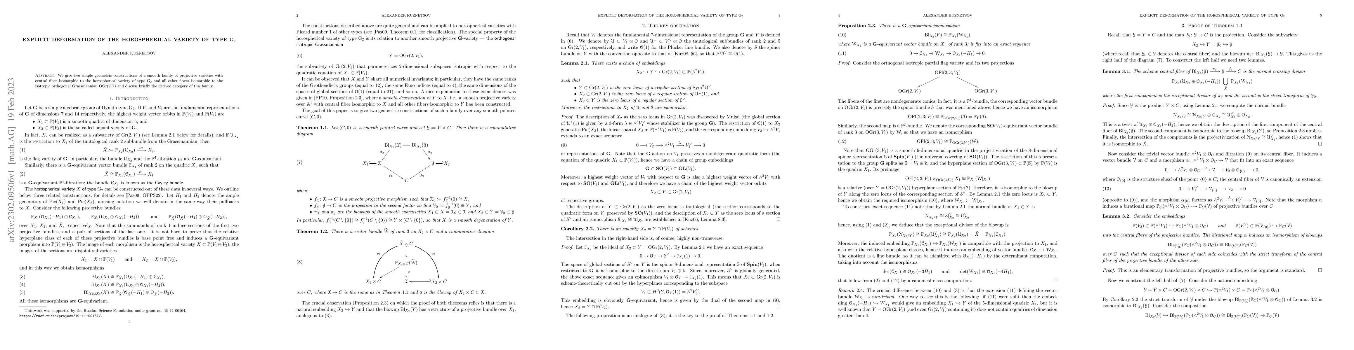 Thumbnail for Explicit deformation of the horospherical variety of type $\mathrm{G}_2$