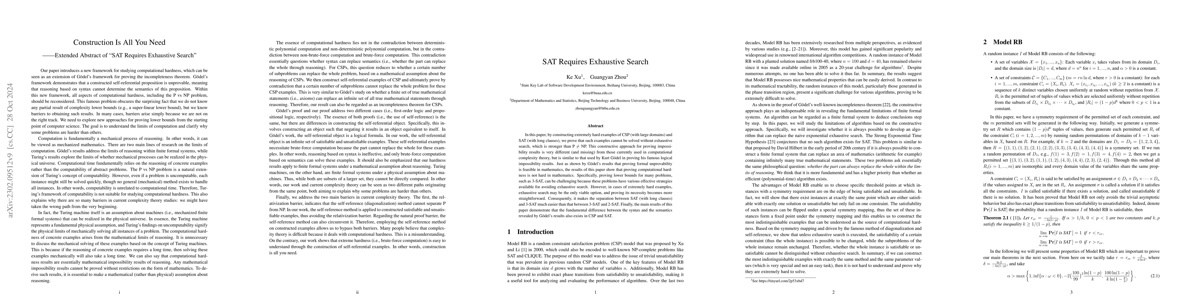 Thumbnail for SAT Requires Exhaustive Search