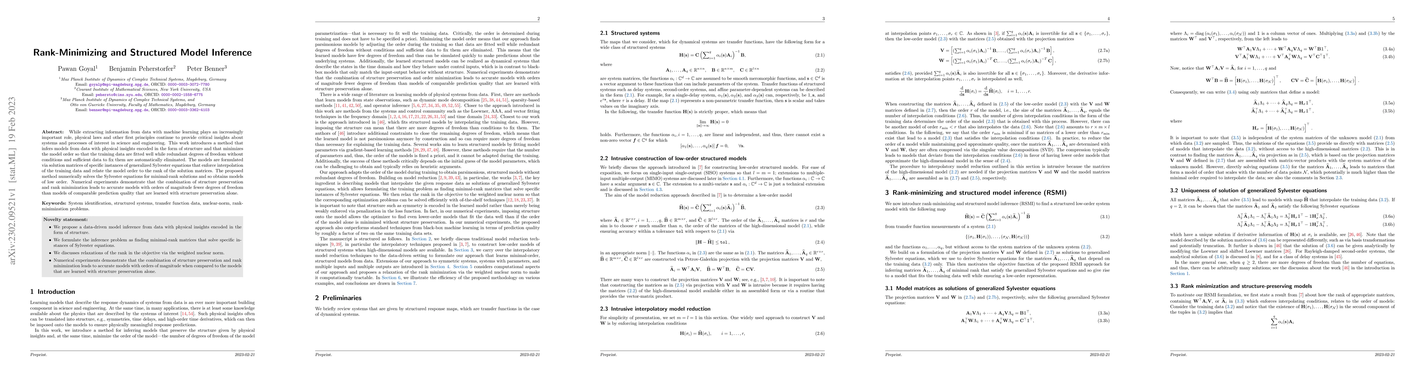 Thumbnail for Rank-Minimizing and Structured Model Inference