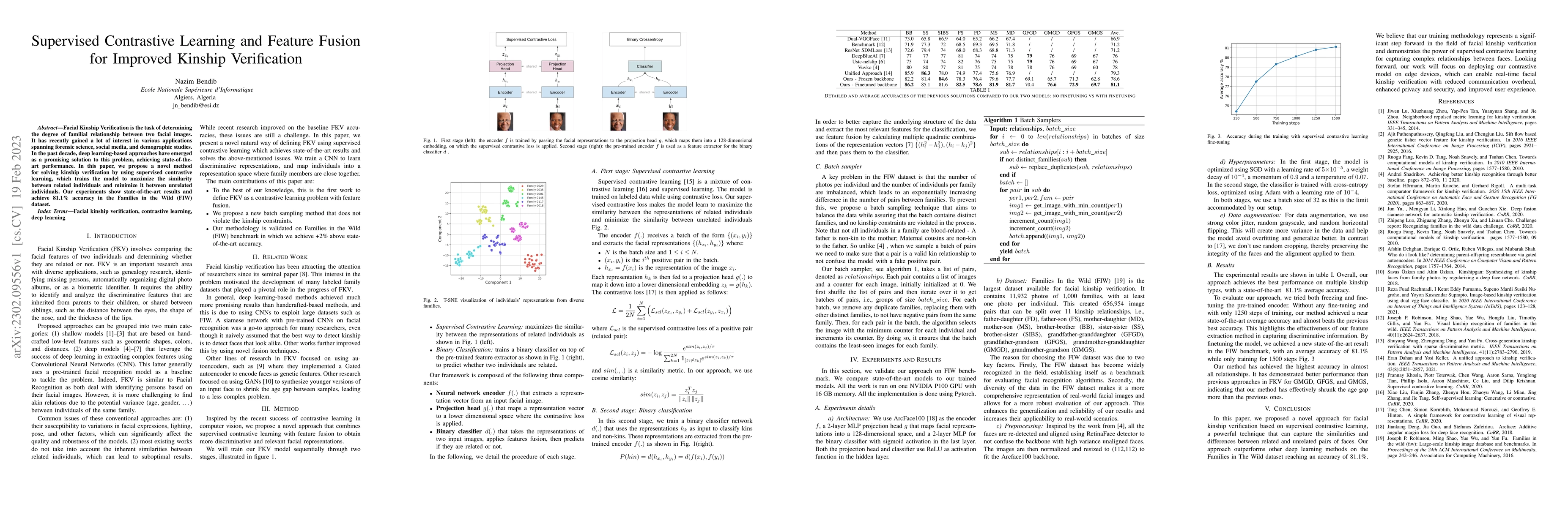 Thumbnail for Supervised Contrastive Learning and Feature Fusion for Improved Kinship
  Verification