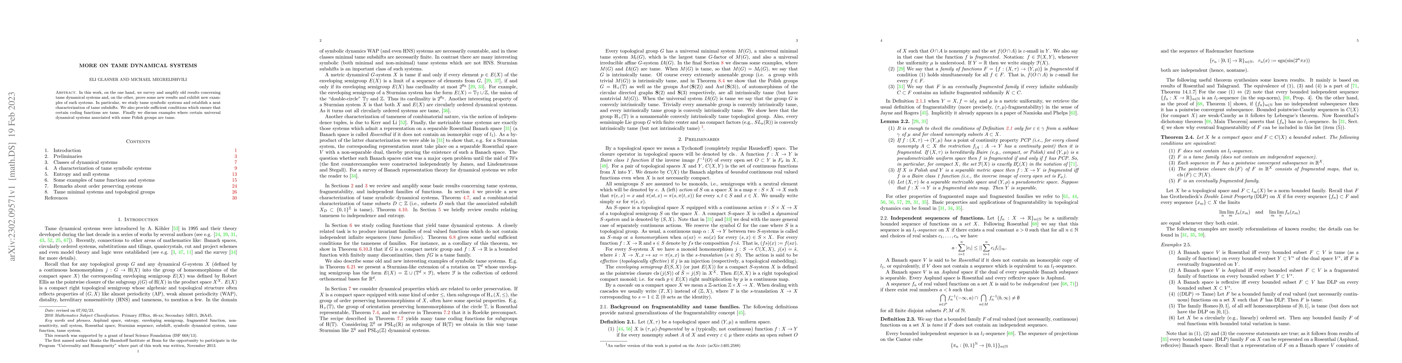 Thumbnail for More on tame dynamical systems