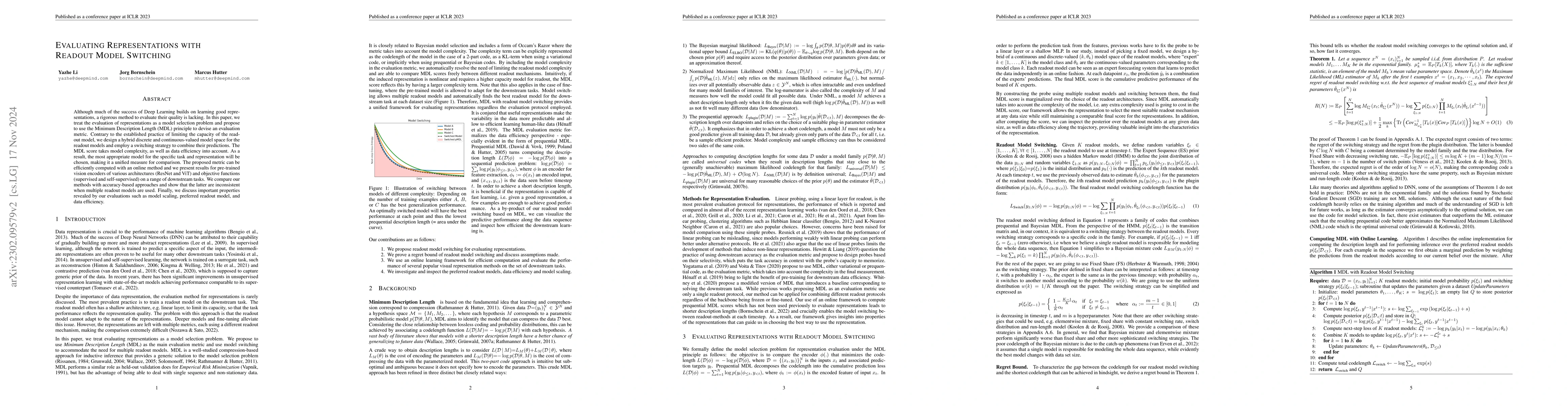 Thumbnail for Evaluating Representations with Readout Model Switching
