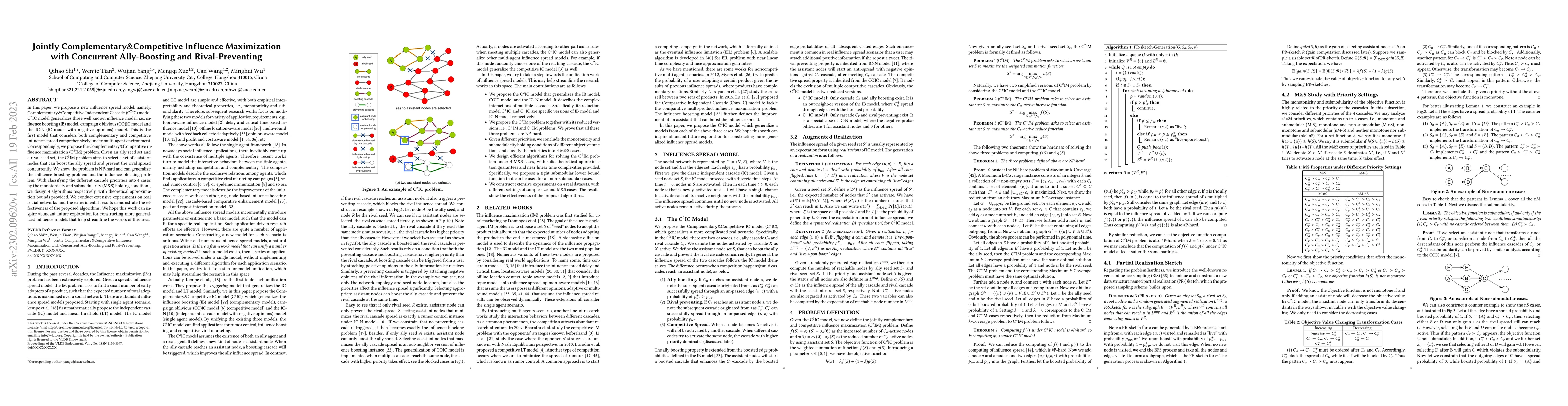 Thumbnail for Jointly Complementary&Competitive Influence Maximization with Concurrent
  Ally-Boosting and Rival-Preventing