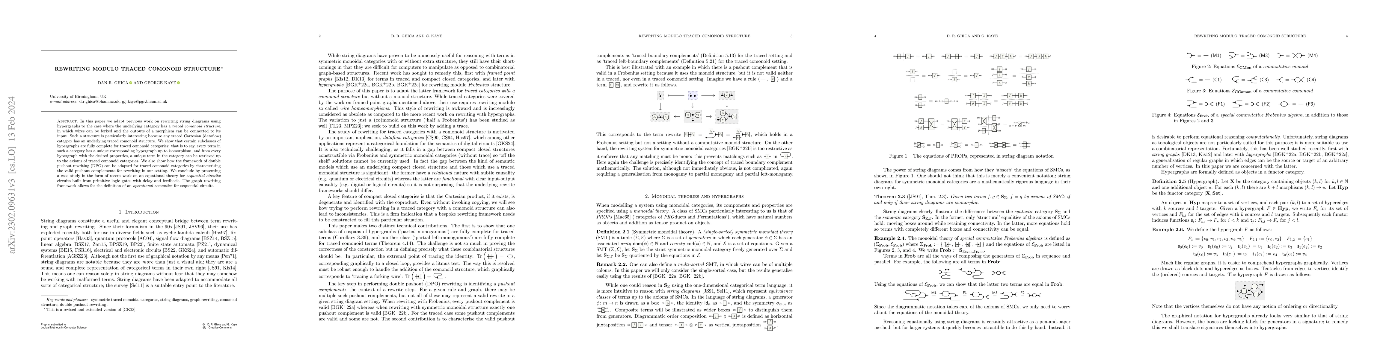 Thumbnail for Rewriting Modulo Traced Comonoid Structure