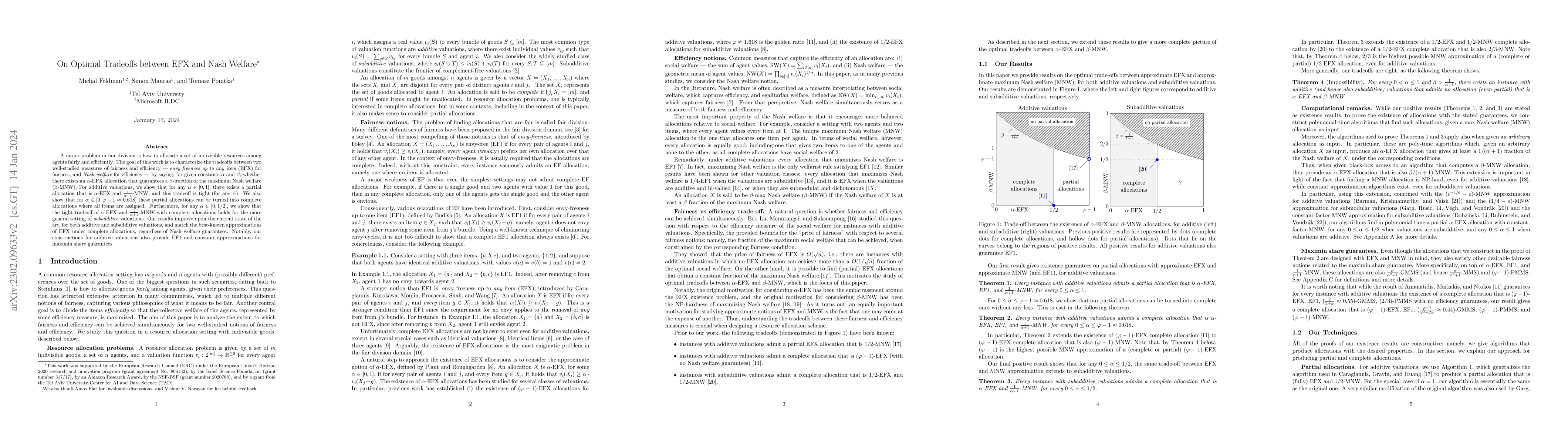 Thumbnail for On Optimal Tradeoffs between EFX and Nash Welfare