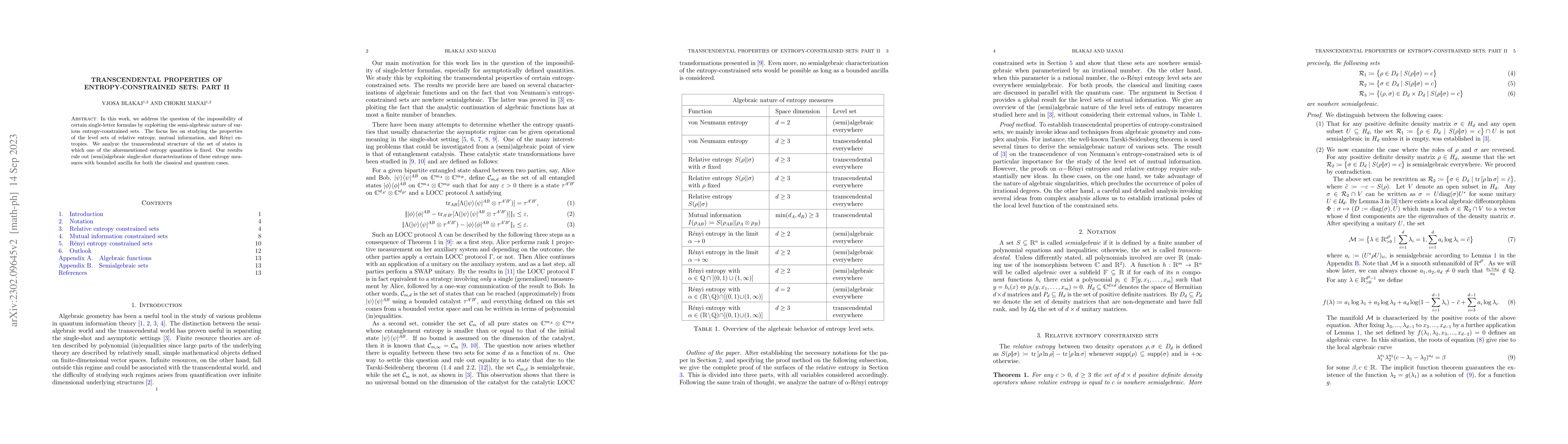 Thumbnail for Transcendental properties of entropy-constrained sets: Part II