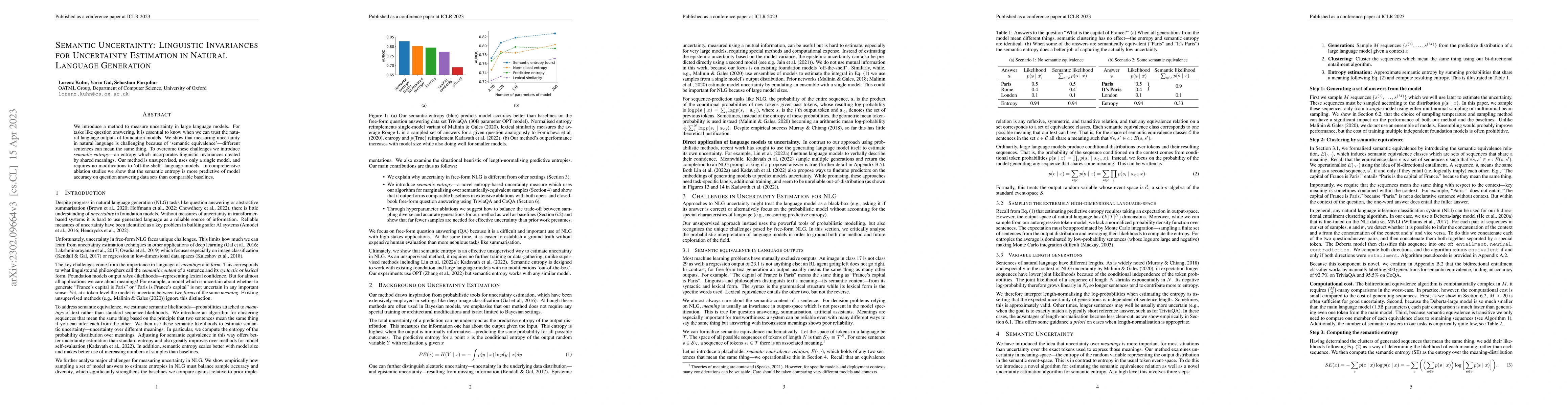 Thumbnail for Semantic Uncertainty: Linguistic Invariances for Uncertainty Estimation
  in Natural Language Generation