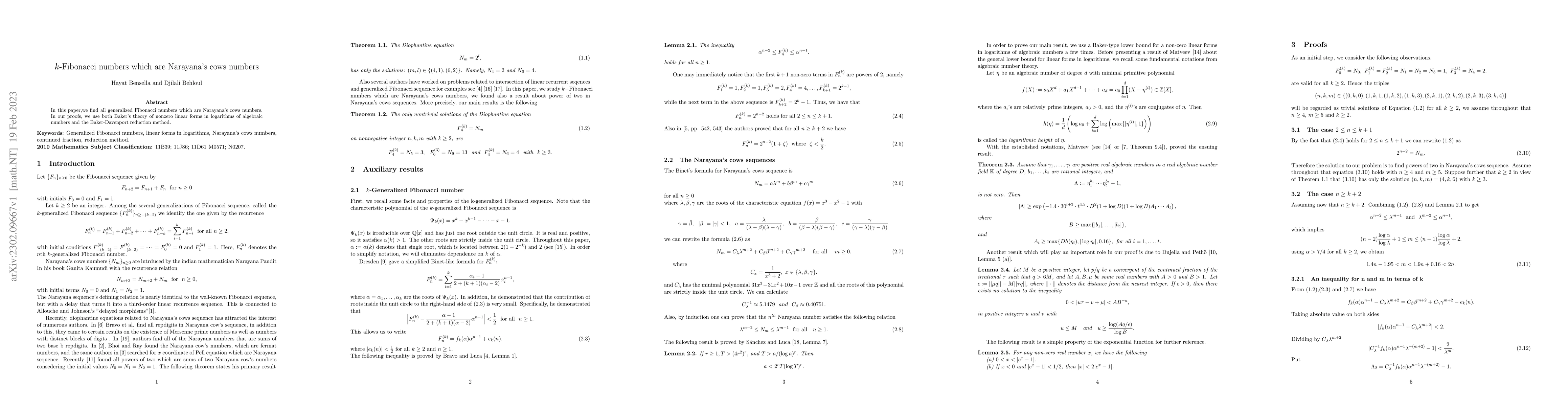 Thumbnail for $k$-Fibonacci numbers which are Narayana's cows numbers