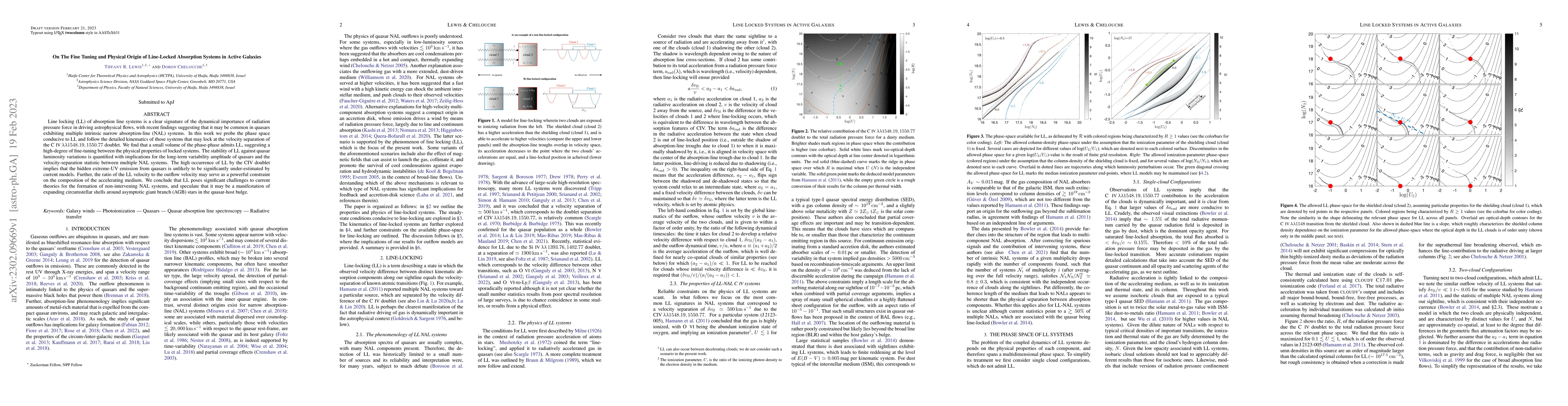 Thumbnail for On The Fine Tuning and Physical Origin of Line-Locked Absorption Systems
  in Active Galaxies