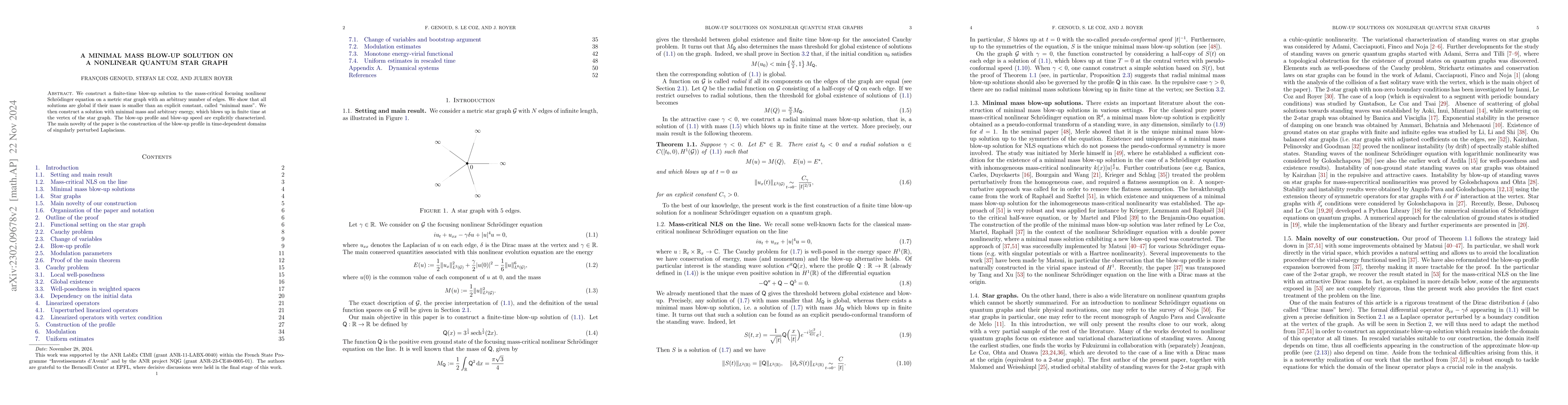 Thumbnail for A minimal mass blow-up solution on a nonlinear quantum star graph