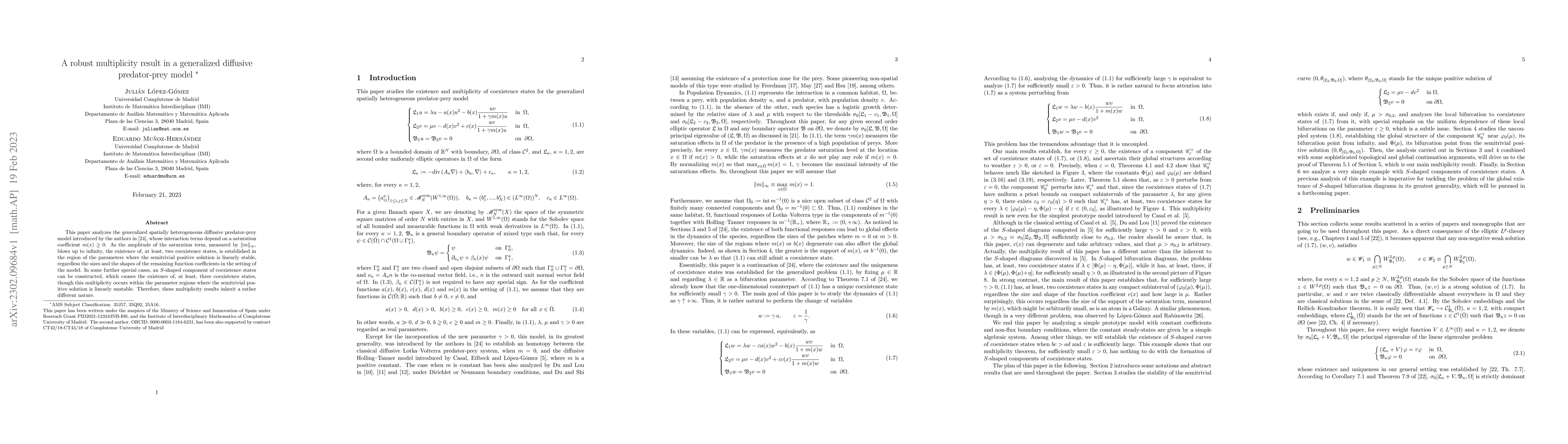 Thumbnail for A robust multiplicity result in a generalized diffusive predator-prey
  model