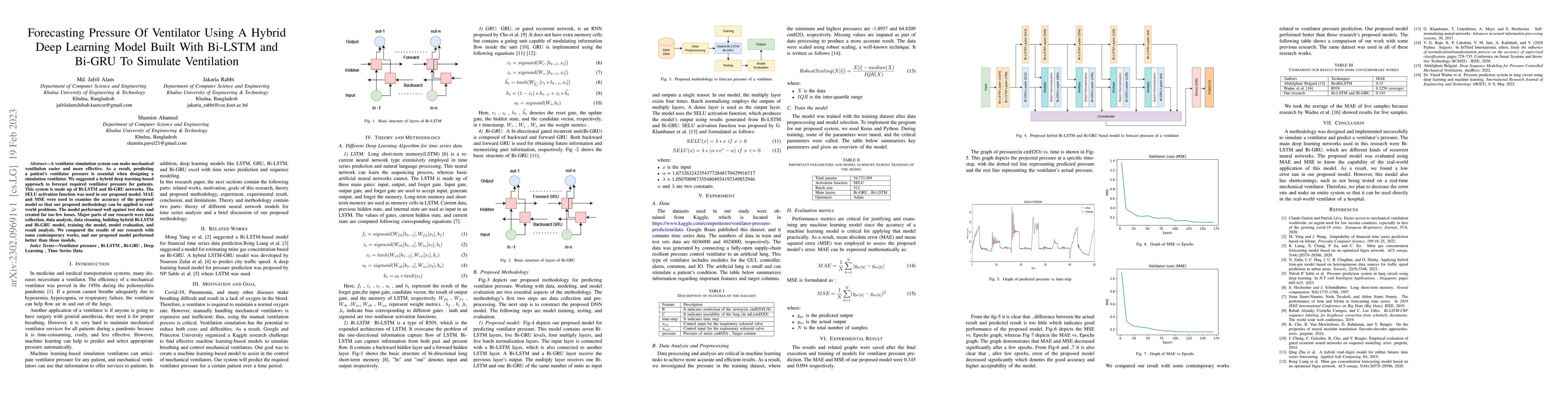 Thumbnail for Forecasting Pressure Of Ventilator Using A Hybrid Deep Learning Model
  Built With Bi-LSTM and Bi-GRU To Simulate Ventilation