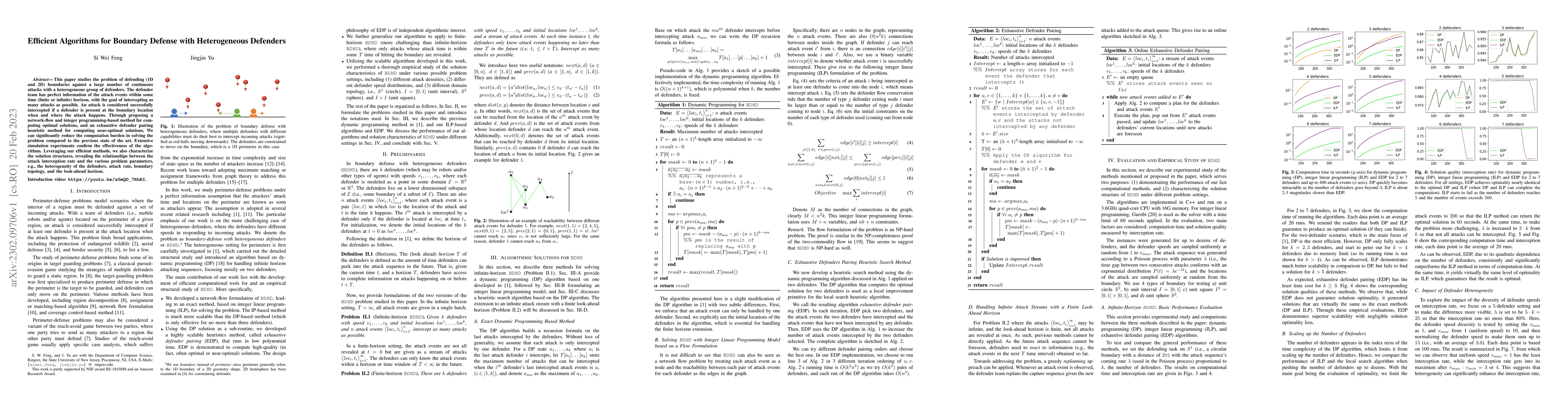 Thumbnail for Efficient Algorithms for Boundary Defense with Heterogeneous Defenders