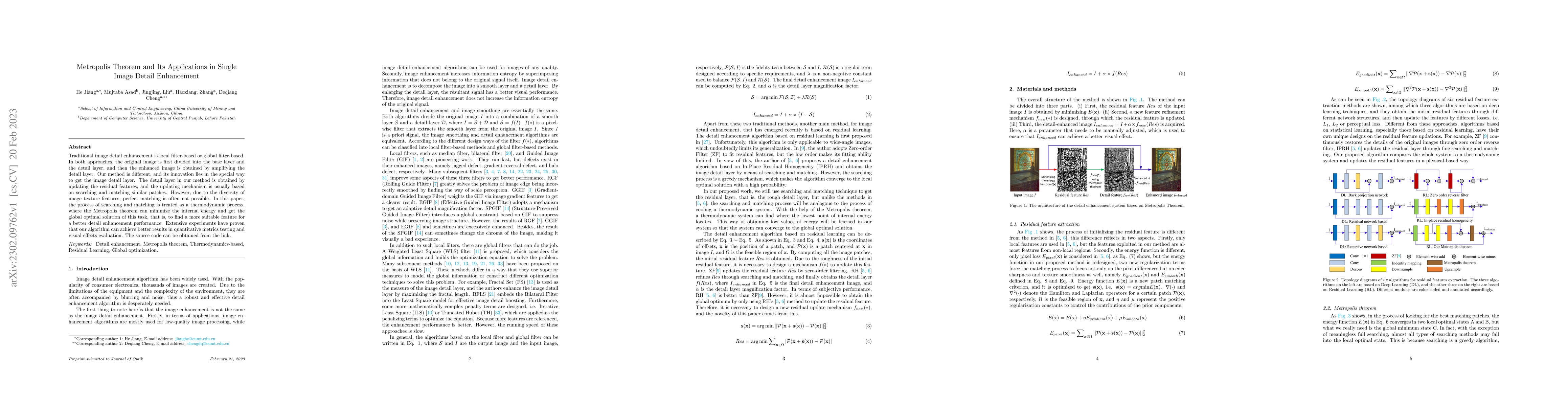 Thumbnail for Metropolis Theorem and Its Applications in Single Image Detail
  Enhancement