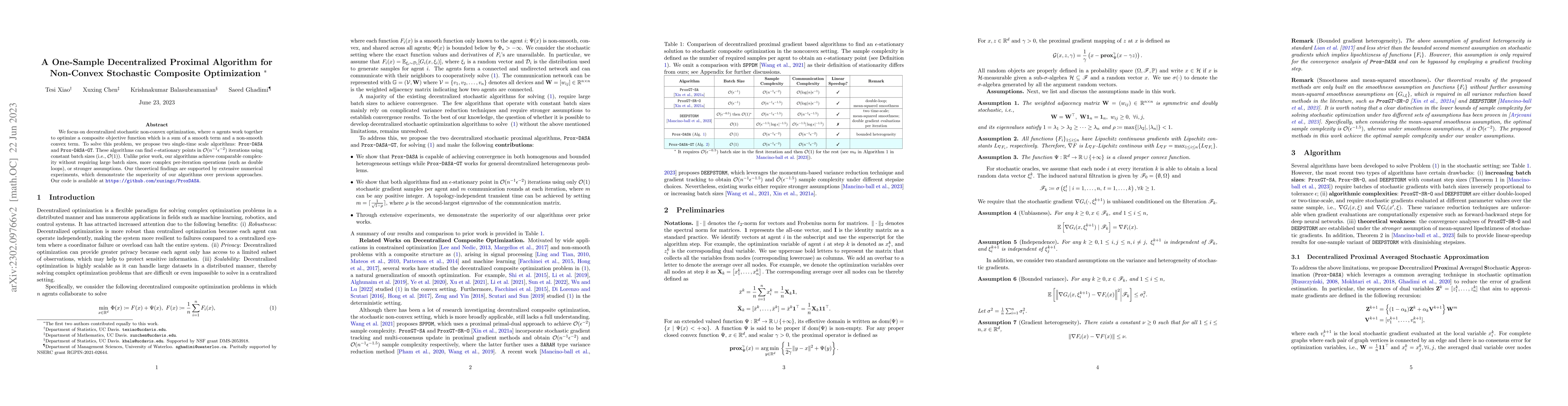 Thumbnail for A One-Sample Decentralized Proximal Algorithm for Non-Convex Stochastic
  Composite Optimization