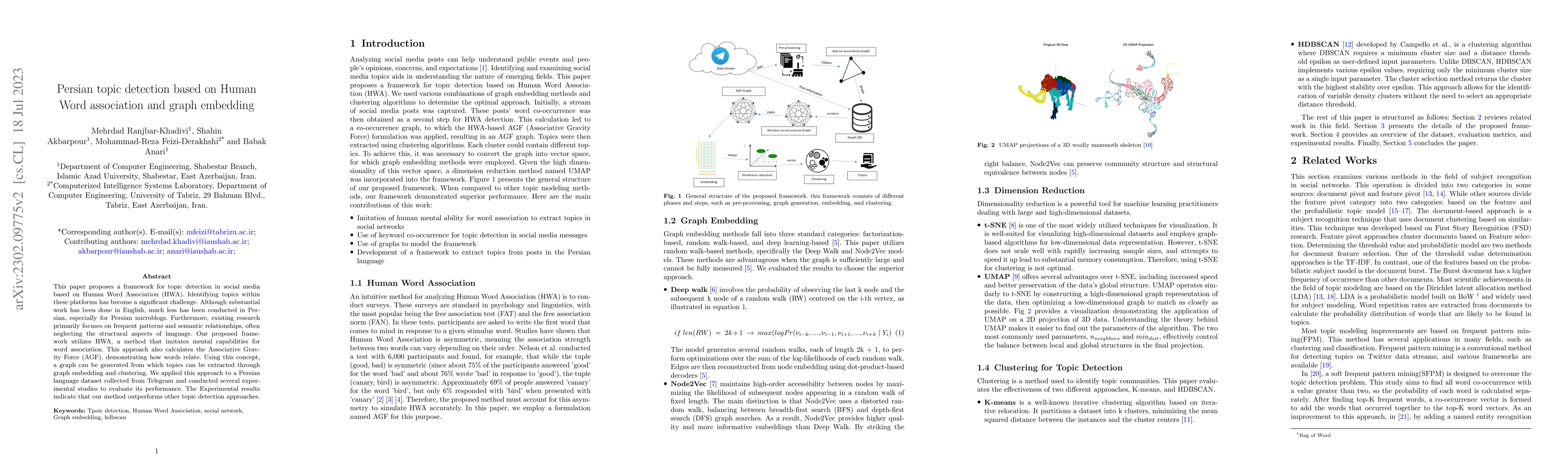 Thumbnail for Persian topic detection based on Human Word association and graph
  embedding
