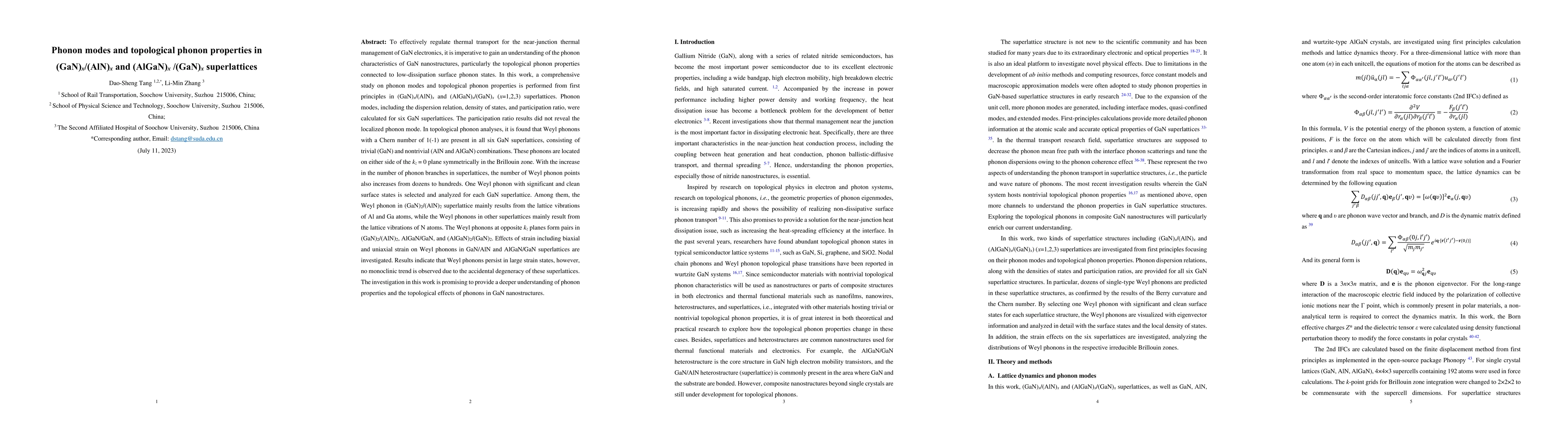 Thumbnail for Phonon modes and topological phonon properties in (GaN)x/(AlN)x and
  (AlGaN)x/(GaN)x superlattices
