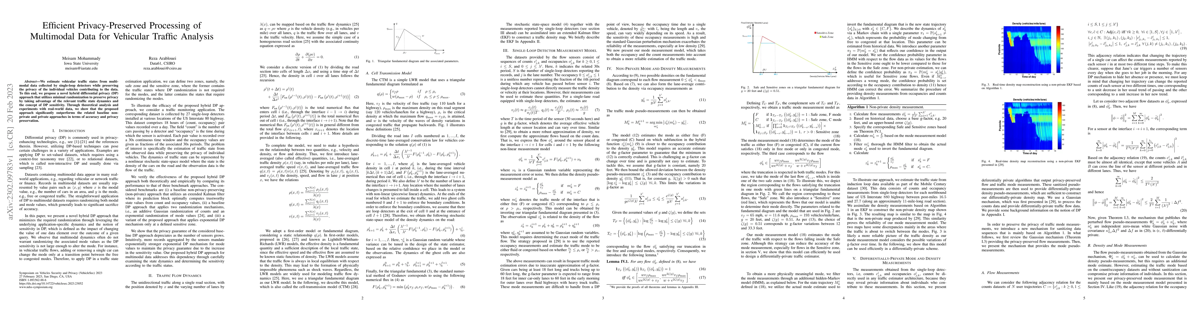 Thumbnail for Efficient Privacy-Preserved Processing of Multimodal Data for Vehicular
  Traffic Analysis