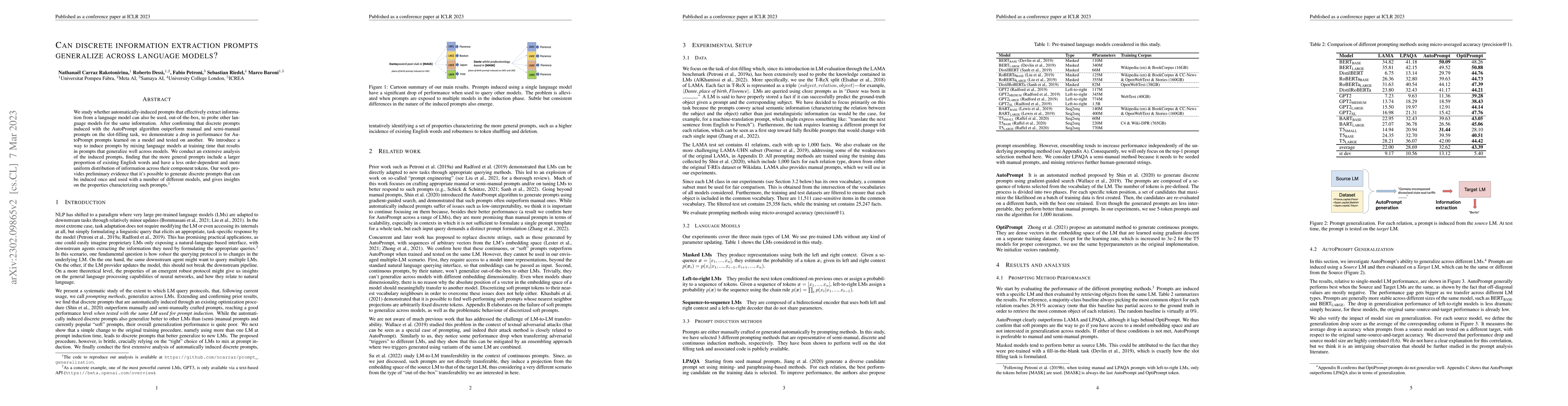 Thumbnail for Can discrete information extraction prompts generalize across language
  models?