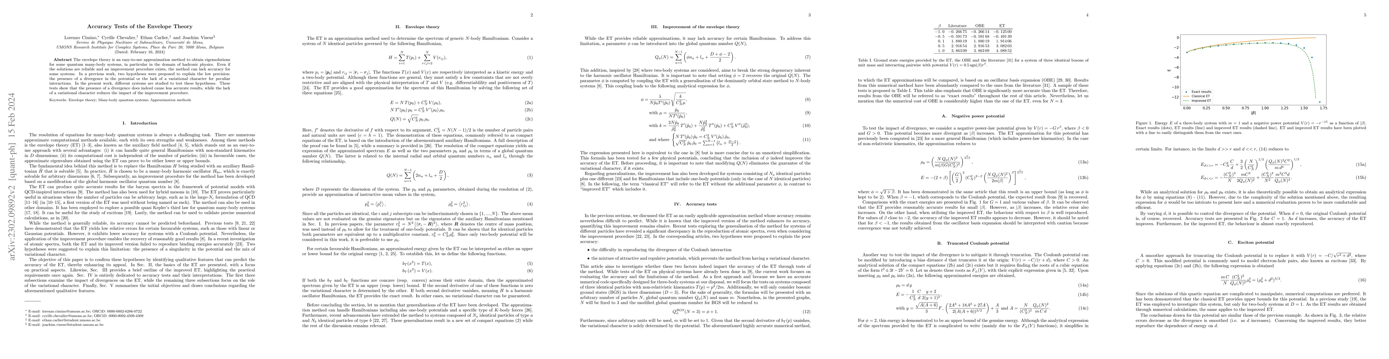 Thumbnail for Accuracy Tests of the Envelope Theory