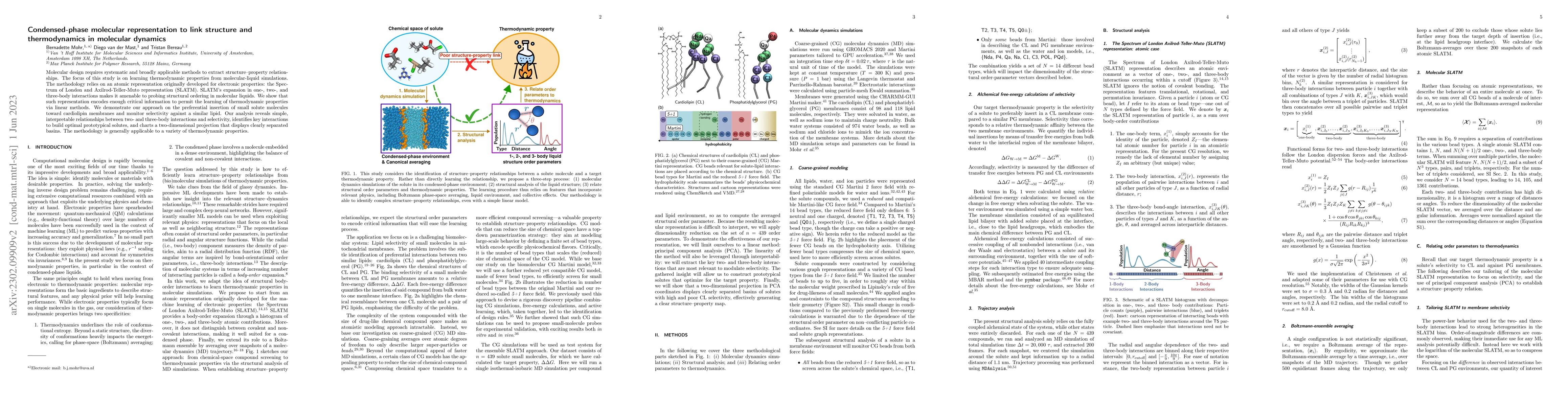 Thumbnail for Condensed-phase molecular representation to link structure and
  thermodynamics in molecular dynamics