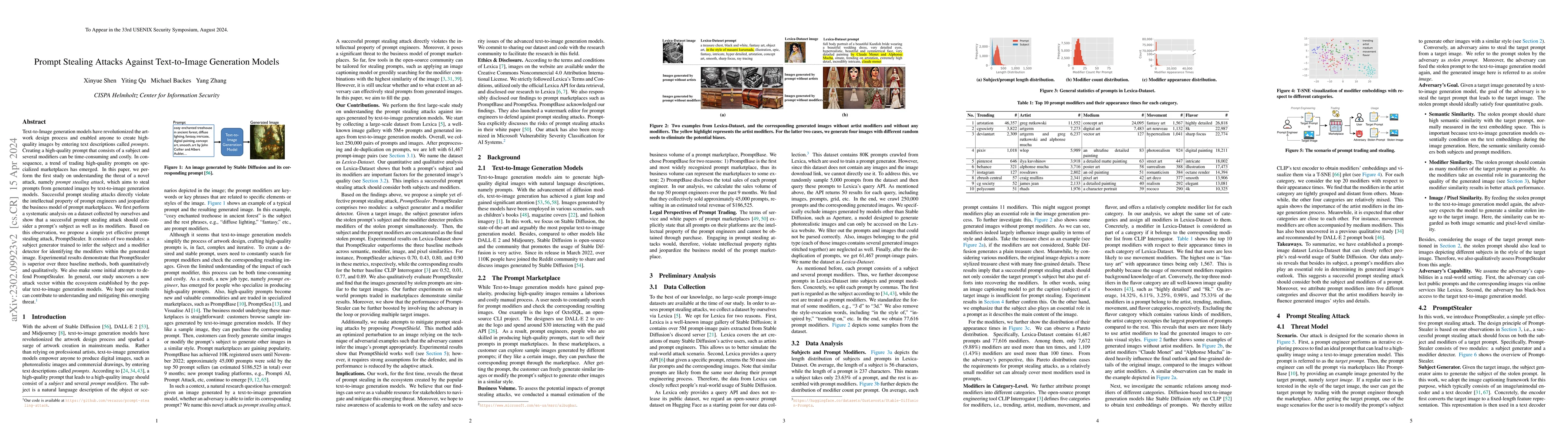 Thumbnail for Prompt Stealing Attacks Against Text-to-Image Generation Models