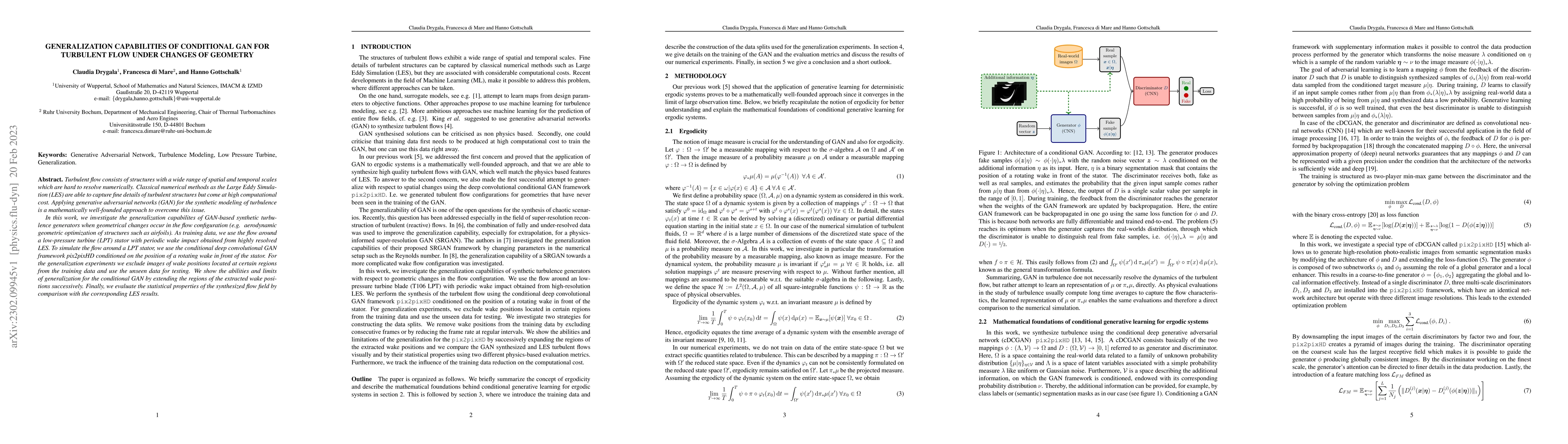 Thumbnail for Generalization capabilities of conditional GAN for turbulent flow under
  changes of geometry