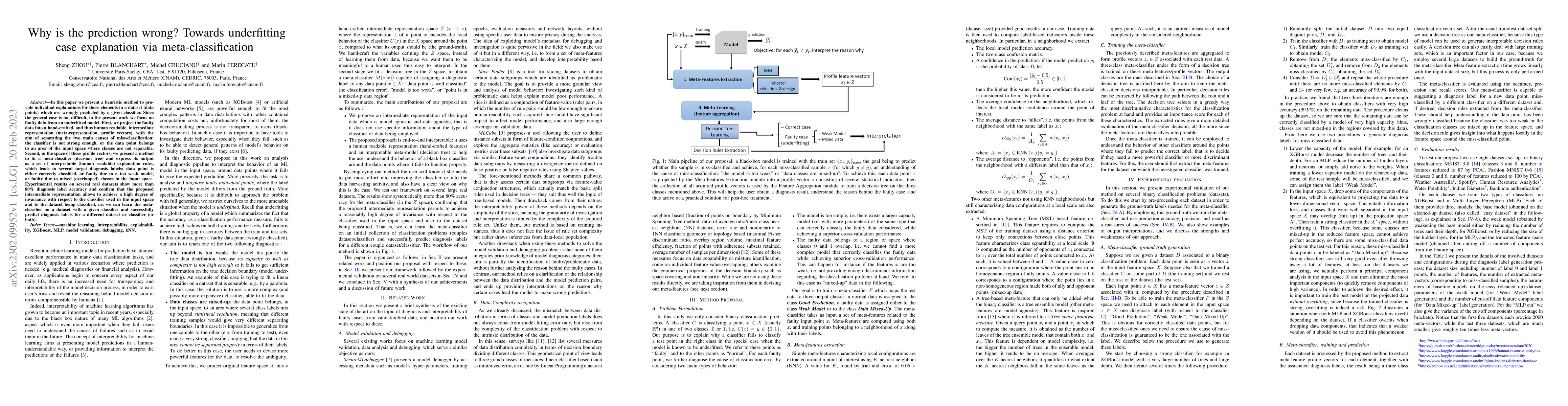 Thumbnail for Why is the prediction wrong? Towards underfitting case explanation via
  meta-classification