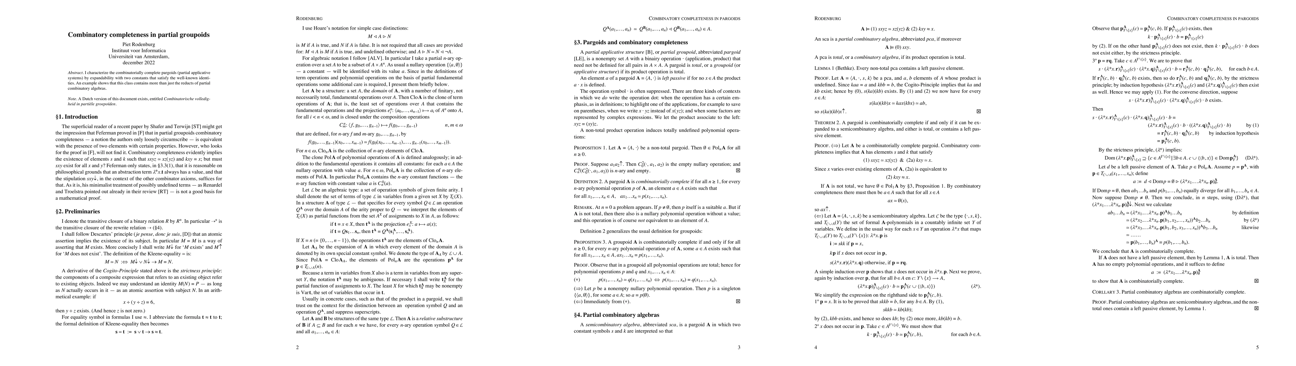 Thumbnail for Combinatory completeness in partial groupoids