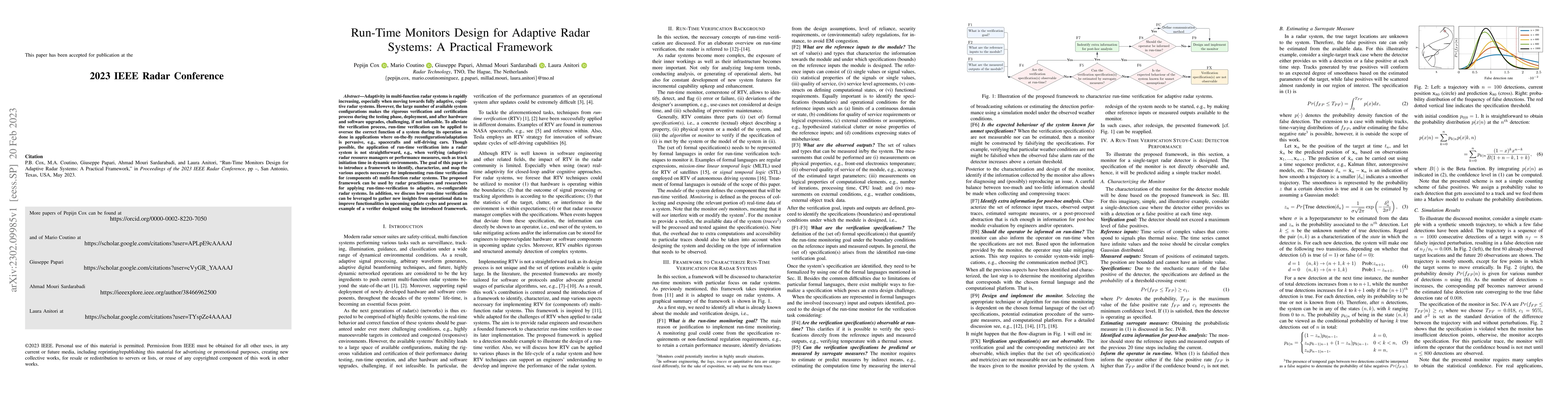 Thumbnail for Run-Time Monitors Design for Adaptive Radar Systems: A Practical
  Framework