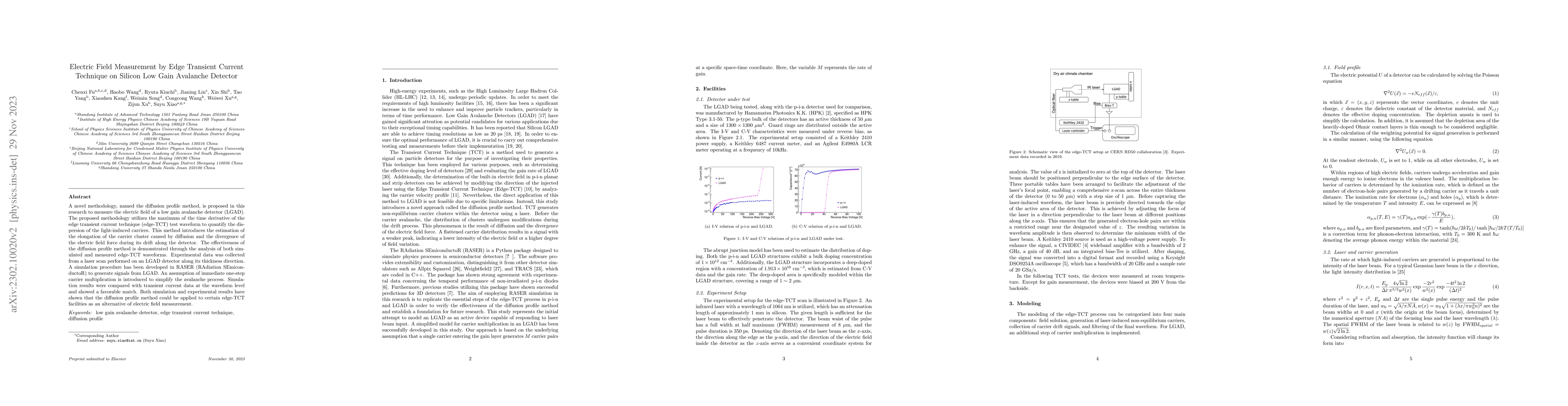 Thumbnail for Electric Field Measurement by Edge Transient Current Technique on
  Silicon Low Gain Avalanche Detector