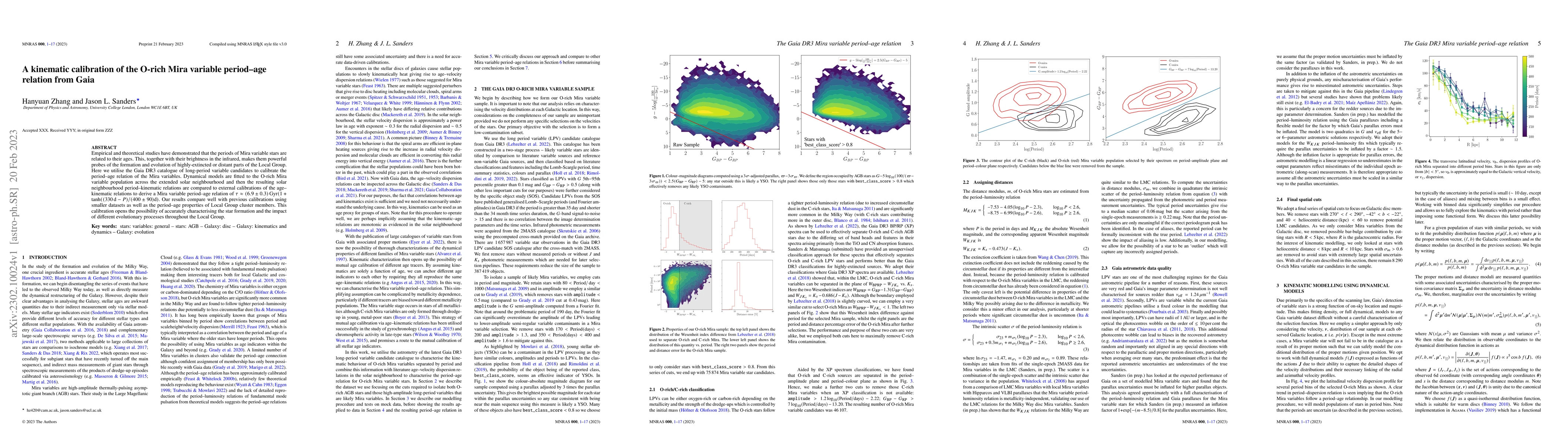Thumbnail for A kinematic calibration of the O-rich Mira variable period-age relation
  from Gaia